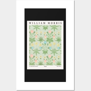 William Morris Exhibition Wall Art Morris Textile Design Daisy Pattern Floral Art Posters and Art